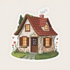 christmas tree with house