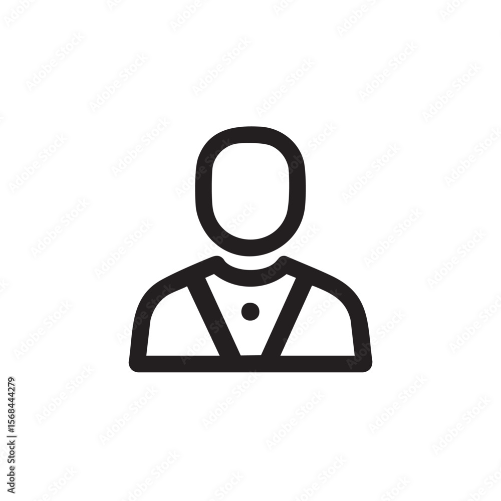 Poster minimalist outline of a person in a modern design style for use