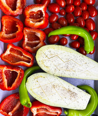 Roasted Vegetables on a Tray