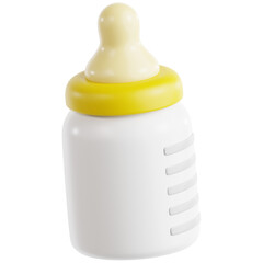 Baby Bottle with Yellow Cap
