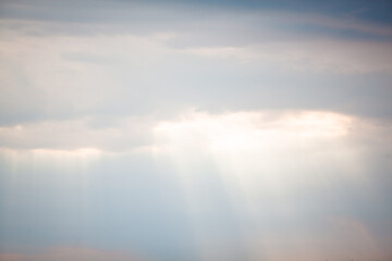 sun rays and clouds