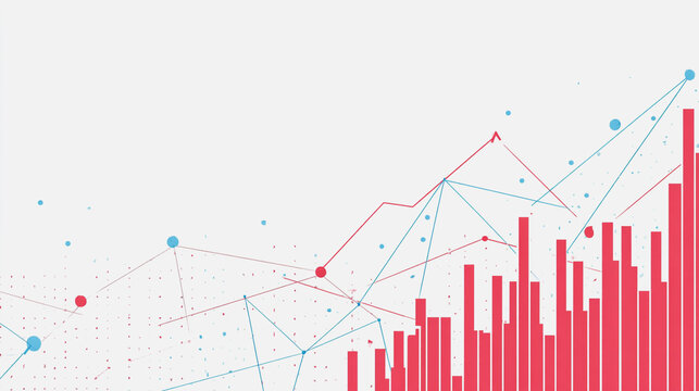 charts and graphs with statistics to innovative analyze business potential and forecast future development of companies growth network points Earth's surface	