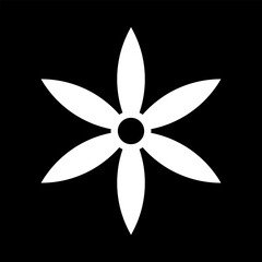 Flower icon collection vector illustrations for print, web and graphic design, isolated on white background.