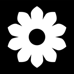 Flower icon collection vector illustrations for print, web and graphic design, isolated on white background.