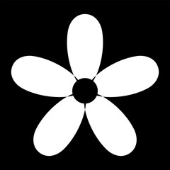 Flower icon collection vector illustrations for print, web and graphic design, isolated on white background.