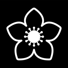 Flower icon collection vector illustrations for print, web and graphic design, isolated on white background.