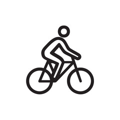 Obraz premium Rider on a bicycle in motion for active lifestyle concept