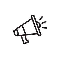 Fototapeta premium Megaphone icon for announcements and marketing strategies