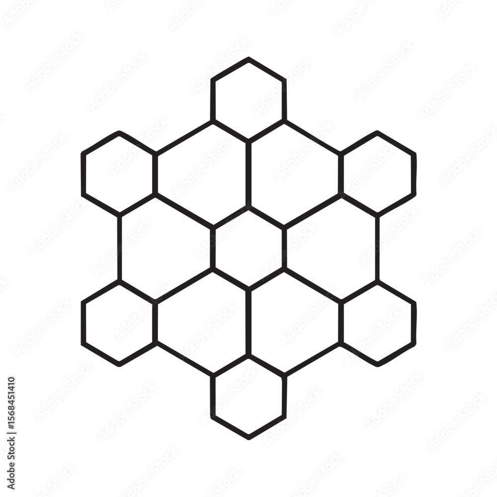 Poster geometric hexagon pattern suitable for modern design projects