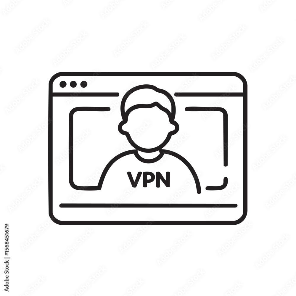 Poster secure online browsing representation with vpn concept in use