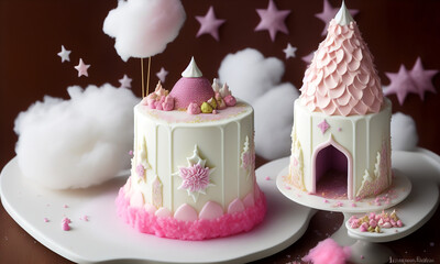 Beautiful Fantasy Cake. Generative AI