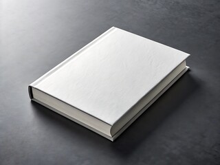 Minimalist white blank book cover mockup