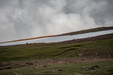 clouds over the mountains
