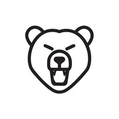 Obraz premium Fierce bear head design for wildlife enthusiasts and nature lovers