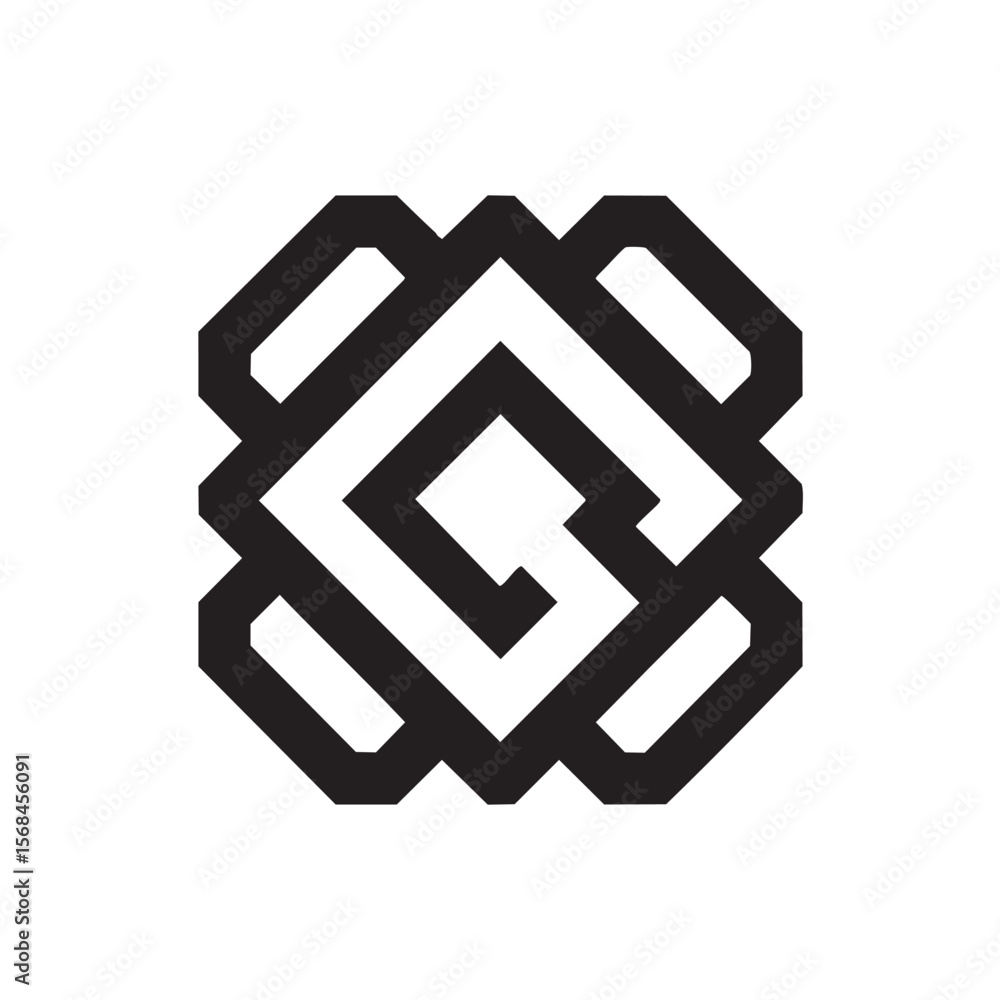 Poster unique geometric pattern design for branding and logos