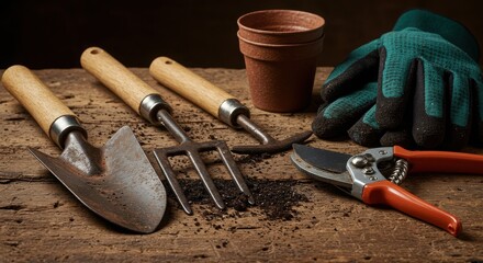 The Gardener's Toolkit - A Rustic Still Life of Garden Tools