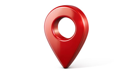   classic map pin symbol shadow on transparent background