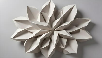 Intricate paper flower design showcasing geometric precision and artistic beauty.