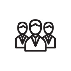 Professional group of business people in formal attire for teamwork