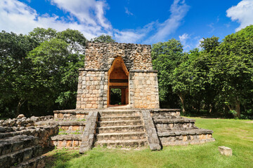 Ceremonial gateway with four corbeled arches,named as Structure 18 and entrance to the late classic...