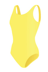 Yellow swim suit. vector illustration	