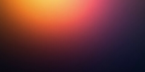 Obraz premium Grainy noise texture background, blue red orange abstract vibrant glowing color gradient shape on black backdrop, dark banner poster header cover wallpaper design