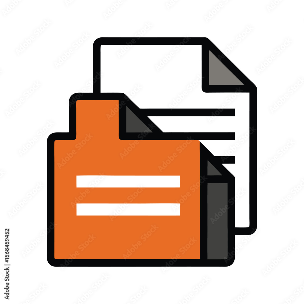 Poster blank file icon for document archive and paper stack design