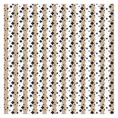 Black and White Clover Motif Pattern – Geometric Repeating Design