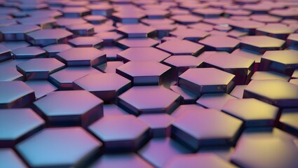 Fototapeta premium Abstract hexagon geometric background texture pattern design wallpaper render graphic art
