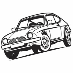 Fototapeta premium Vector illustration of a luxury sports car, a fast automobile transport design on the road