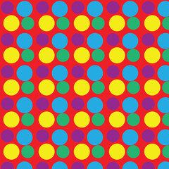Colorful Geometric Pattern with Circles and Dots