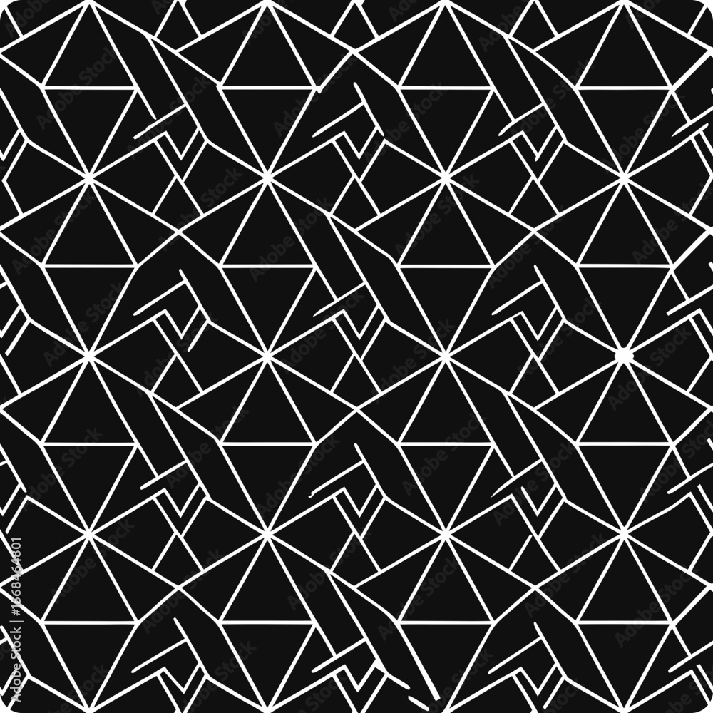 Poster abstract seamless vector pattern with geometric shapes