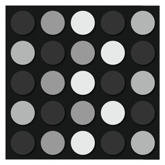 Grayscale Geometric Circles with Shadows – Abstract Round Shapes