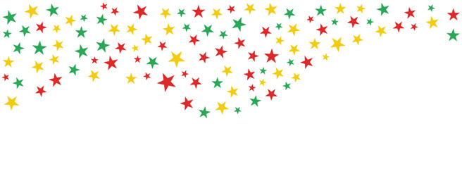 Red, Yellow, and Green Star Background — Vibrant Abstract Design Celebrating Black History Month and Juneteenth