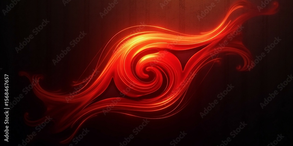 Poster abstract red orange black grainy background design with glowing color gradient shape on dark noise t