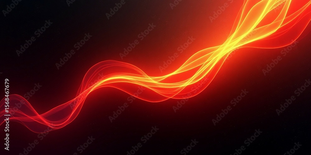 Poster abstract red orange black grainy background design with glowing color gradient shape on dark noise t