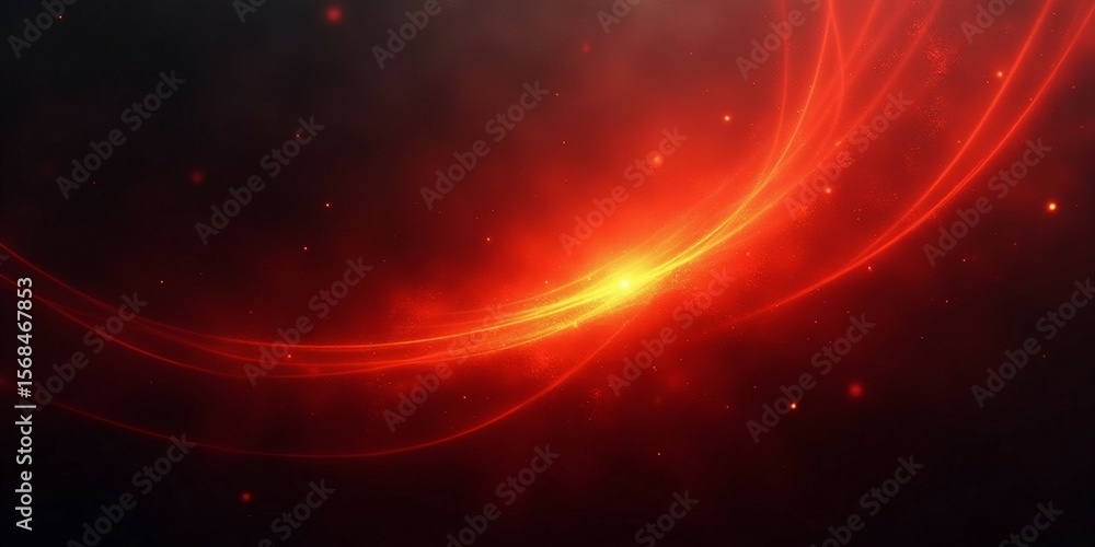 Poster abstract red orange black grainy background design with glowing color gradient shape on dark noise t