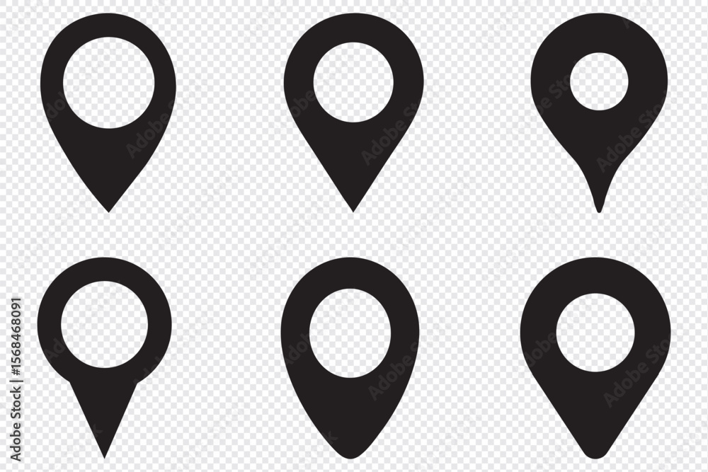 Aufkleber location icon. map pin icon set. location marker. location pin. map pin icon vector. location pin ic