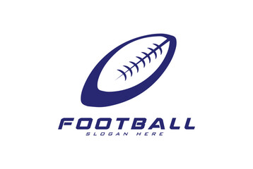 American Football badge logo vector - Rugby logo
