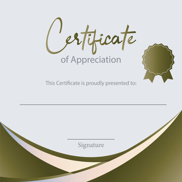 Customizable appreciation certificate template with abstract footer