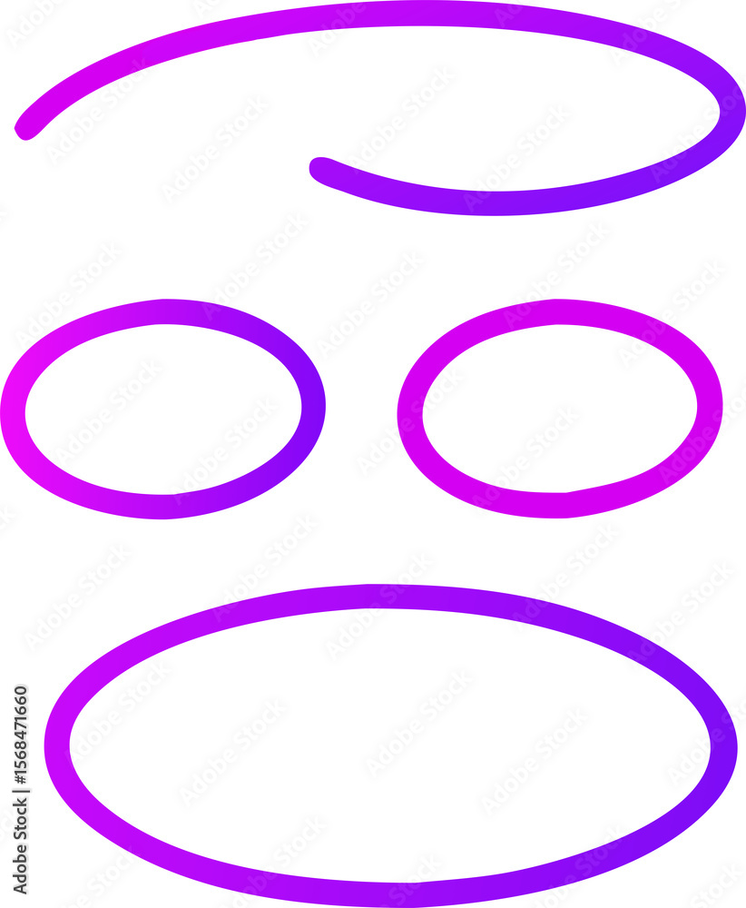Poster abstract purple gradient shapes on transparent backdrop a modern design element with smooth color tr