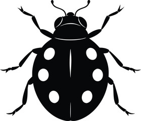 ladybug silhouette vector icon