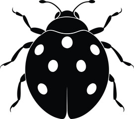 Fototapeta premium ladybug silhouette vector