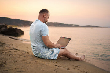 Family enjoys a peaceful day at the beach while engaging in activities