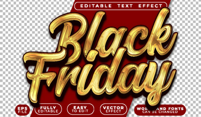  Black Friday Sale Discount Shopping Deal Red Editable Vector Text File