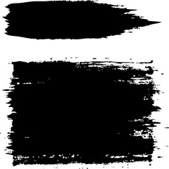 Fototapeta premium Textured Black Brush Strokes for Digital Art and Design Projects A set of black brush strokes with varied textures, perfect for adding depth and character to digital designs