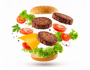 hamburgerfly mid air