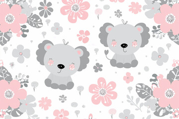 Safari children's animals, cover, background