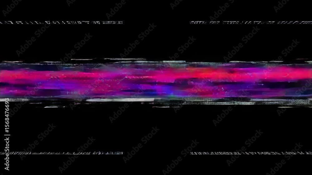Poster abstract colorful glitch art with vibrant hues and distorted patterns on transparent background, dig
