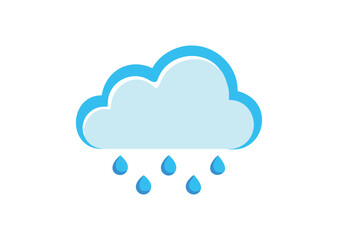 Cloud and rain drops Vector Illustration